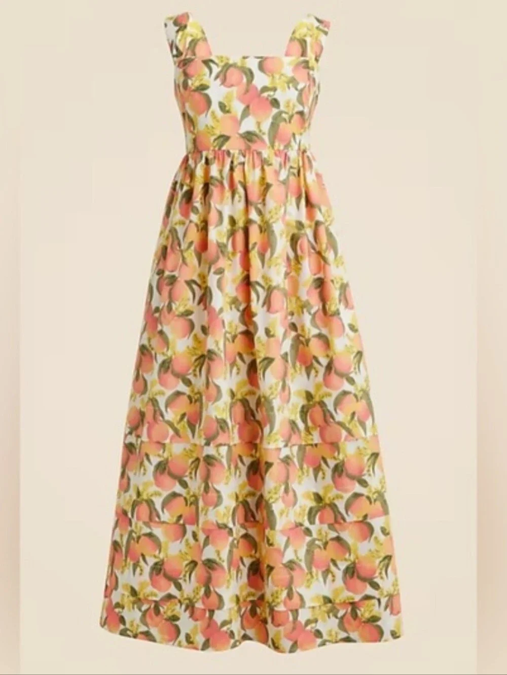 J. Crew Square Neck Midi Dress in Cotton Poplin - NWT